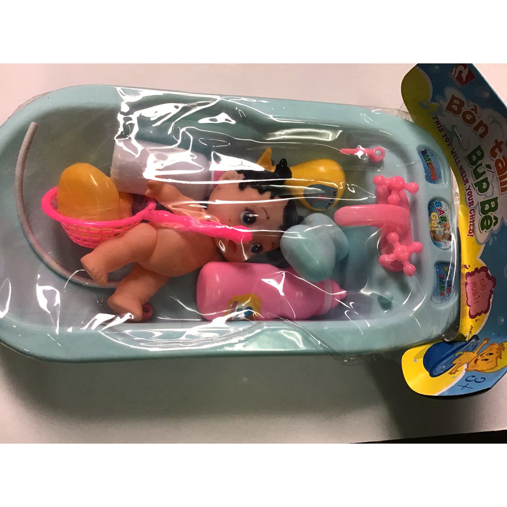 Combo đồ hàng thau tắm búp bê