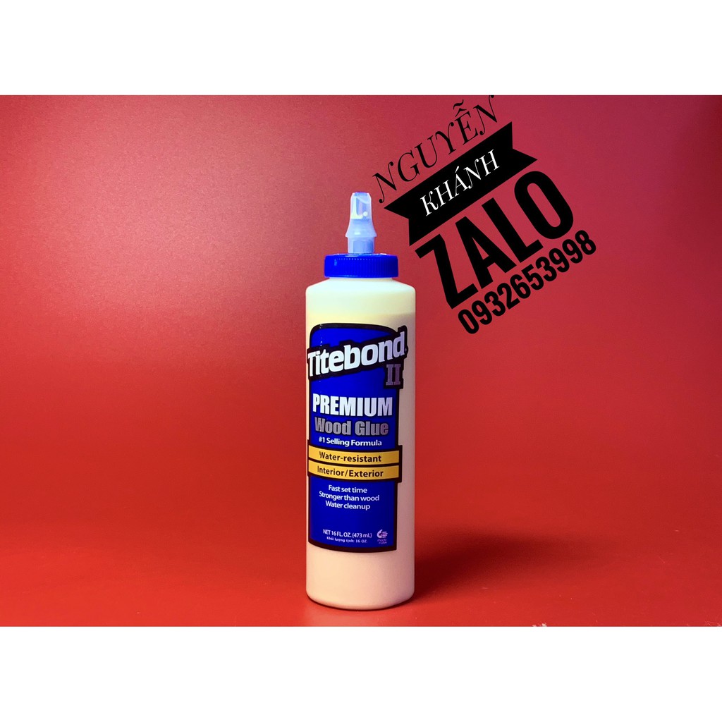 Keo dán gỗ, keo Titebond II Premium Wood Glue 473ml