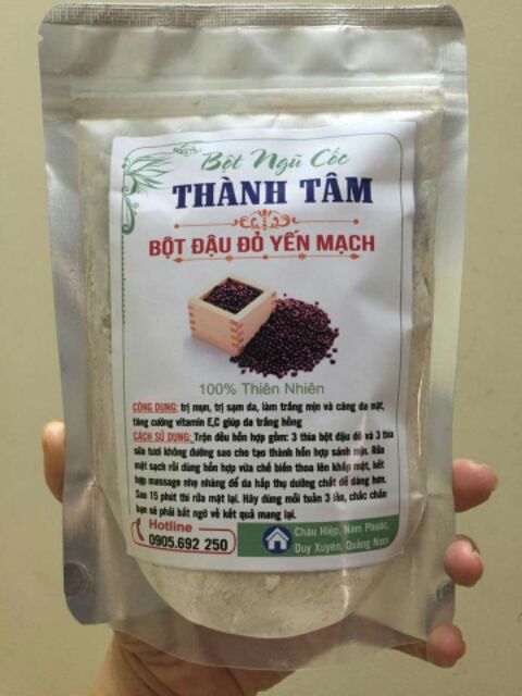 Bột đậu đỏ yến mạch làm mặt nạ, tắm trắng