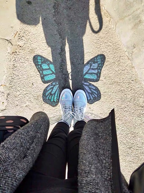 Giày sporty boots butterfly phản quang