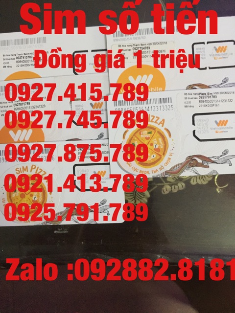 Sim số đẹp đồng giá 1 triệu