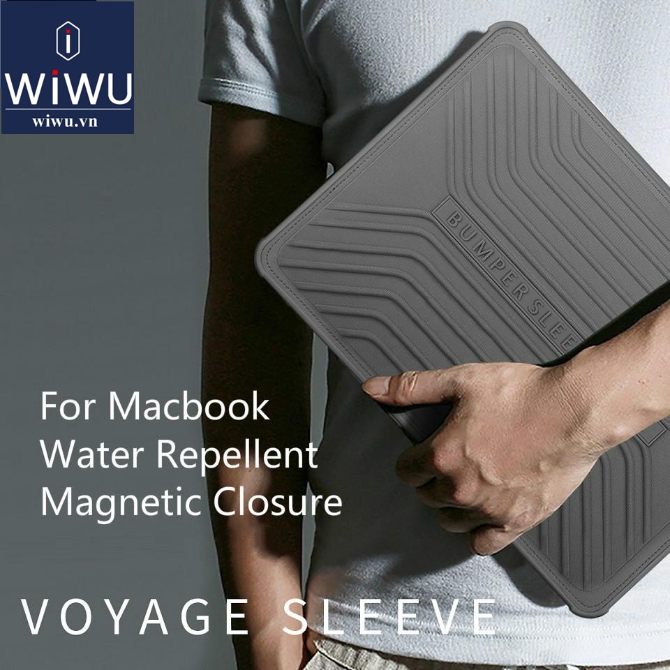 Wiwu Voyaga Slevee Túi chống sốc cho Macbook Air , Pro 13 Inch , Macbook M1 , Túi chống nước , chống sốc cao cấp laptop