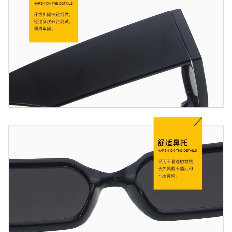 Kính mát gọng hình chữ nhật thiết kế đơn giản phong cách thời trang cho nam nữ