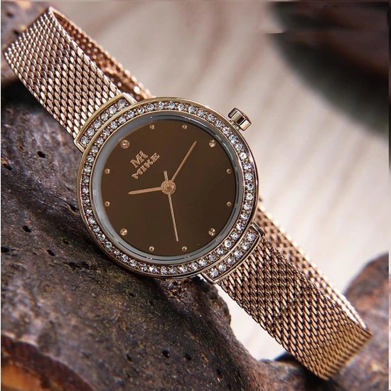 Đồng hồ nữ dây kim loại Mike 8306L mặt tròn chính hãng, chống nước bảo hành 12 tháng