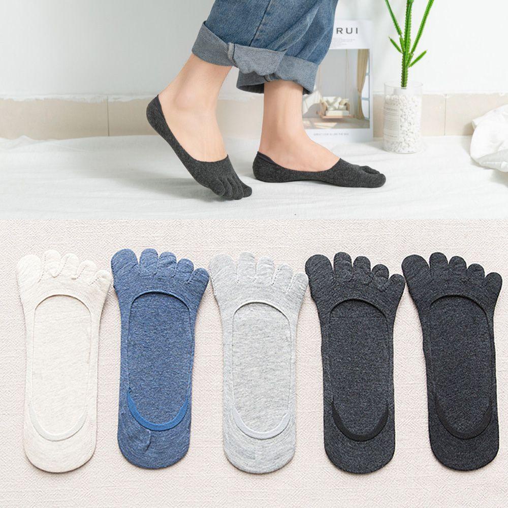 Vớ Thuyền Cotton Năm Ngón Chống Trượt Cho Nam