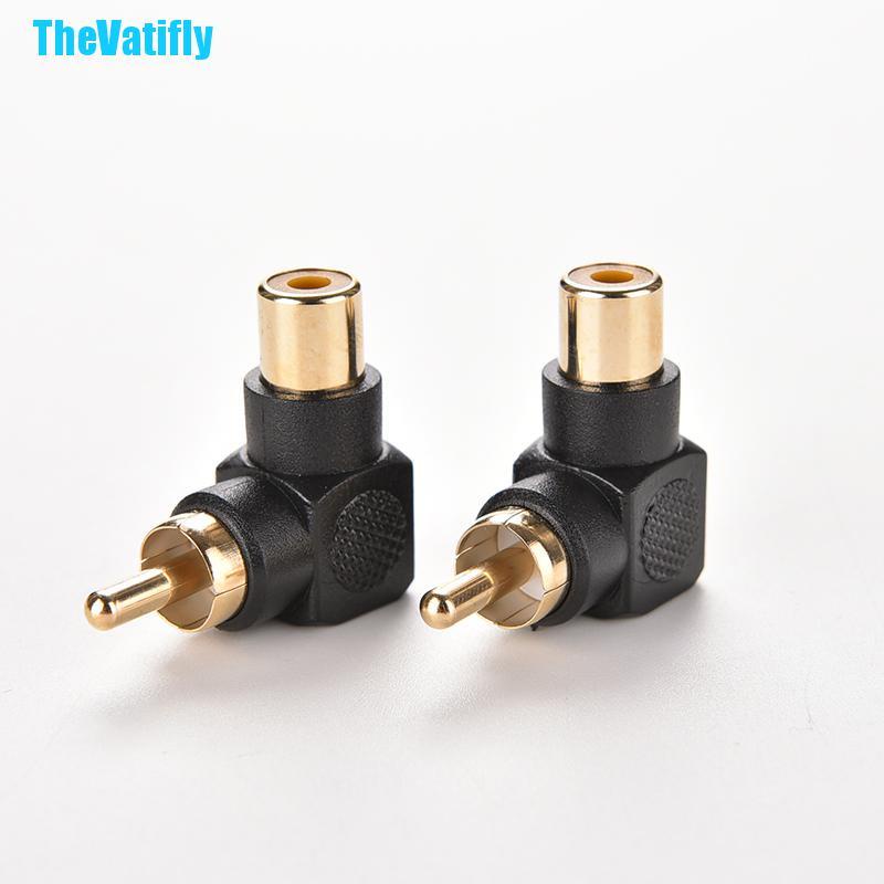 Set 2 Đầu Nối Chuyển Đổi Âm Thanh Từ Rca Male Sang Female M / F Av 90 Right