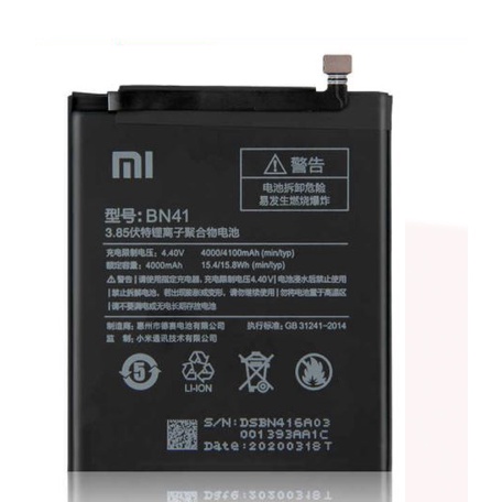 PIN XIAOMI BN41 / REDMI NOTE 4 / 4100MAH ( LOẠI 1 BẢO HÀNH 6 THÁNG )