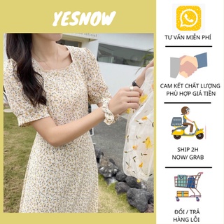 Đầm - váy hoa nhí cổ ren kèm chun vintage, Váy hoa nhí phong cách vintage siêu xinh