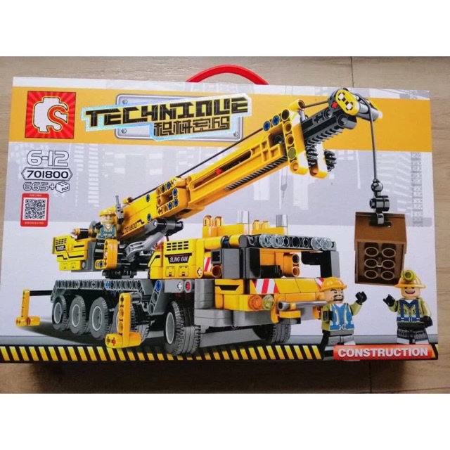 Lego xe cẩu cần trục sembo 701800 665mảnh ghép