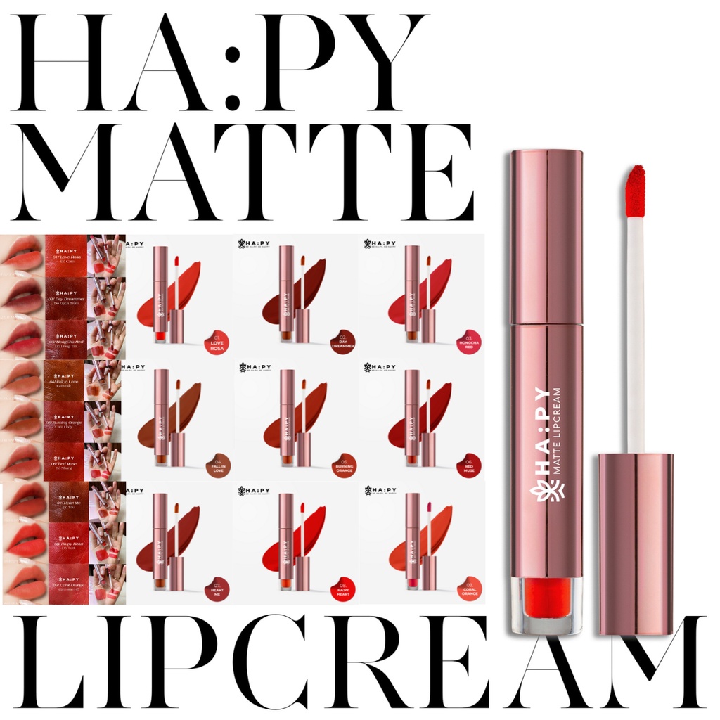 Son kem lì Hapy Matte Lipcream kèm quà tặng