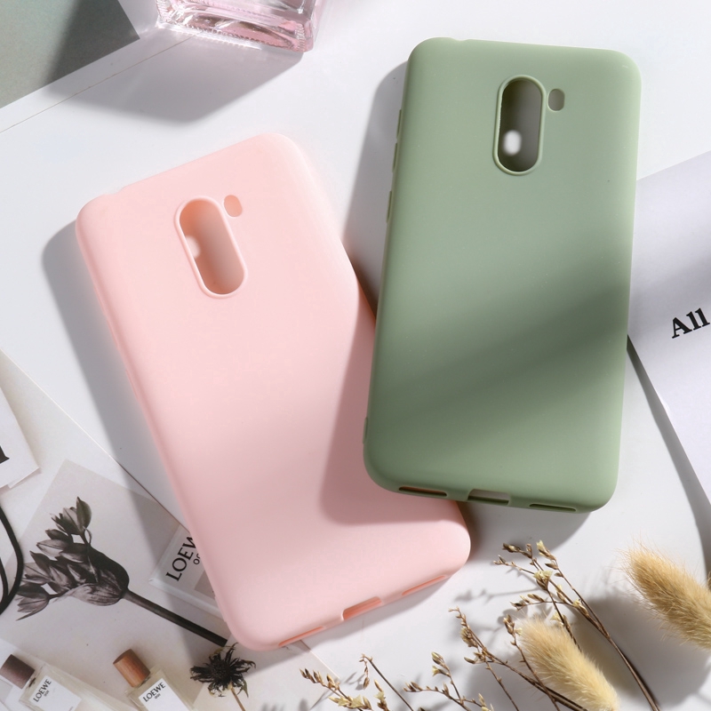 Ốp điện thoại bằng nhựa mềm màu kẹo ngọt cho Xiaomi Pocophone F1 Xiaomi Poco F1 6.18 inch