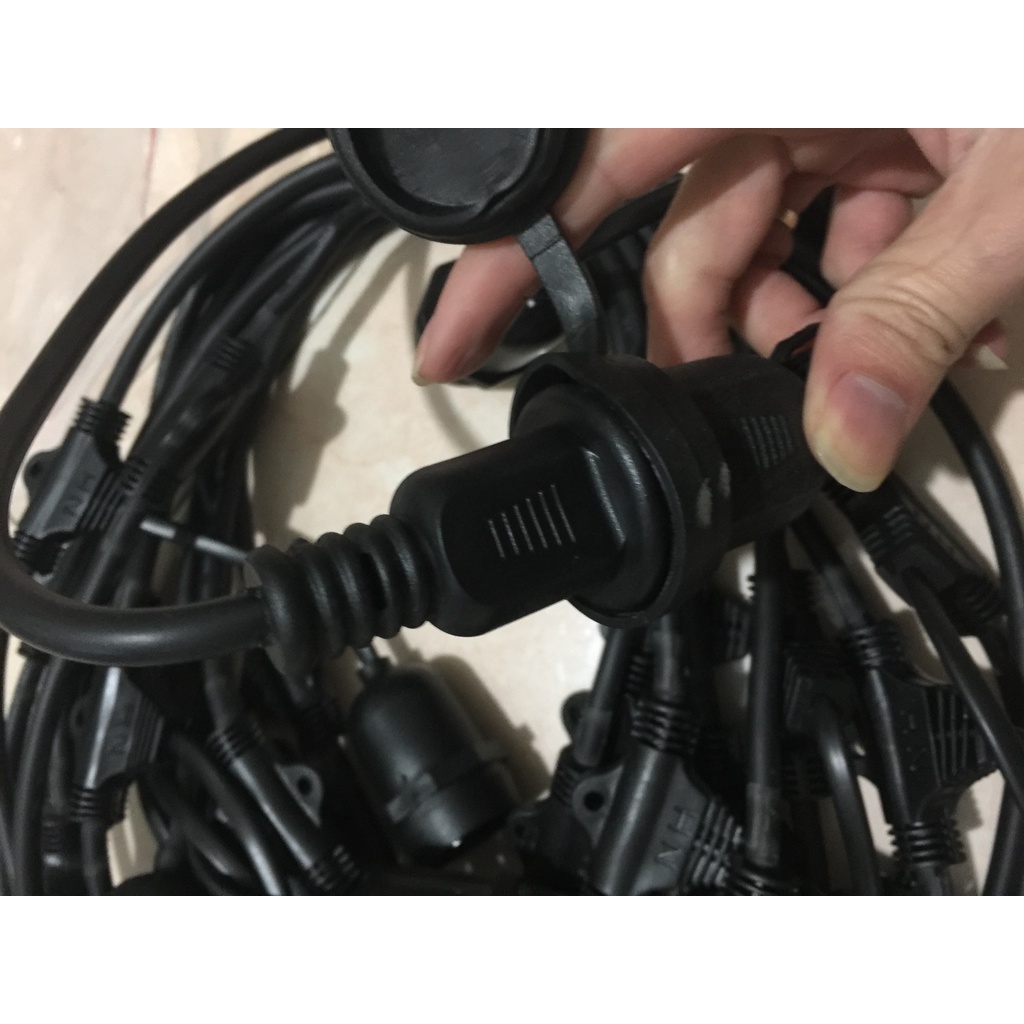 Đèn dây trang trí ngoài trời chống nước dài 10 mét 20 bóng (3W)  trang trí quán trà chanh nhà cửa sân vườn quán ăn