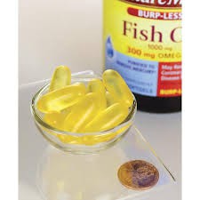 Fish Oil Nature Made Burp-Less 1000mg 300mg Omega3 Dầu cá tốt tim mạch não bộ sáng mắt 150 viên