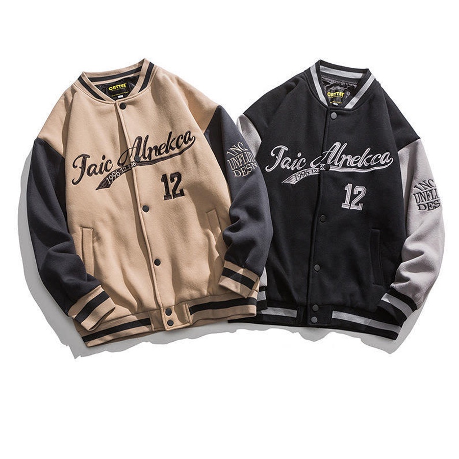 Áo bomber Varsity Jacket Alnekca Nỉ Siêu Đẹp