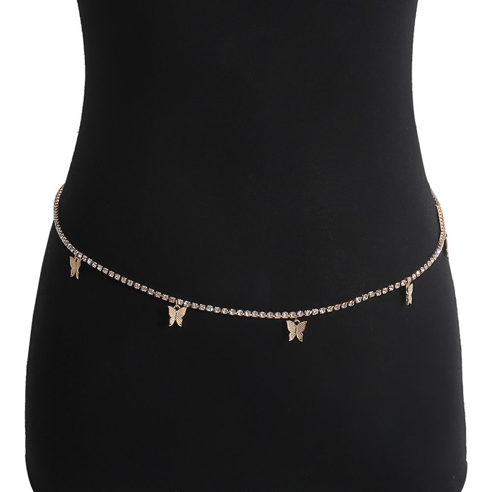 Dây Đeo Thắt Lưng Sợi Xích Phối Hình Bướm Nhiều Màu Tùy Chỉnh Thời Trang Cho Nữ