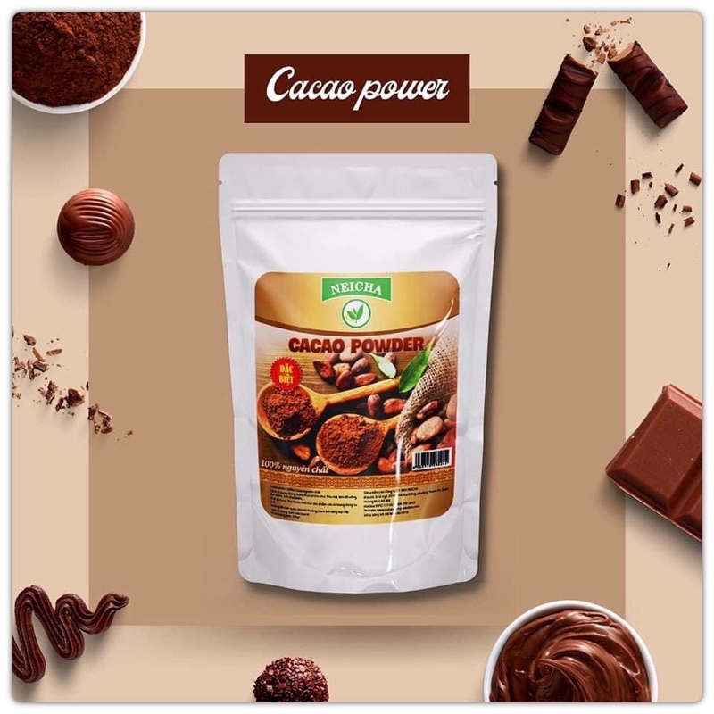 Bột Cacao Powder Neicha 500gr/ NGUYÊN LIỆU PHA CHẾ ĐỒ UỐNG, LÀM BÁNH, LÀM KEM thơm ngon hoàn hảo.