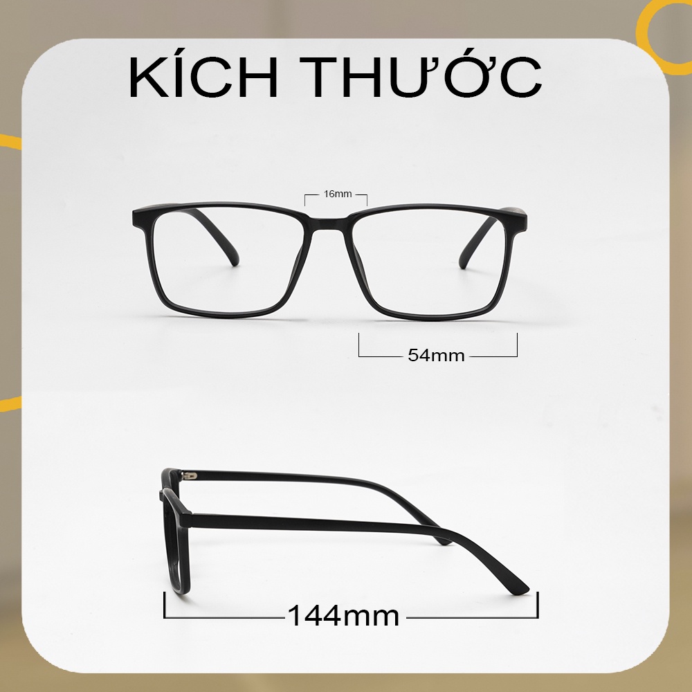 Gọng kính cận nam nữ thời trang EYE PLUS nhựa dẻo dáng vuông to phong cách hàn quốc N240-021
