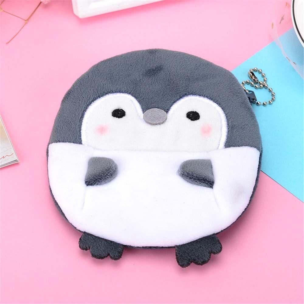 Ví Đựng Tiền Xu Hình Chim Cánh Cụt Kèm Móc Khóa Xinh Xắn