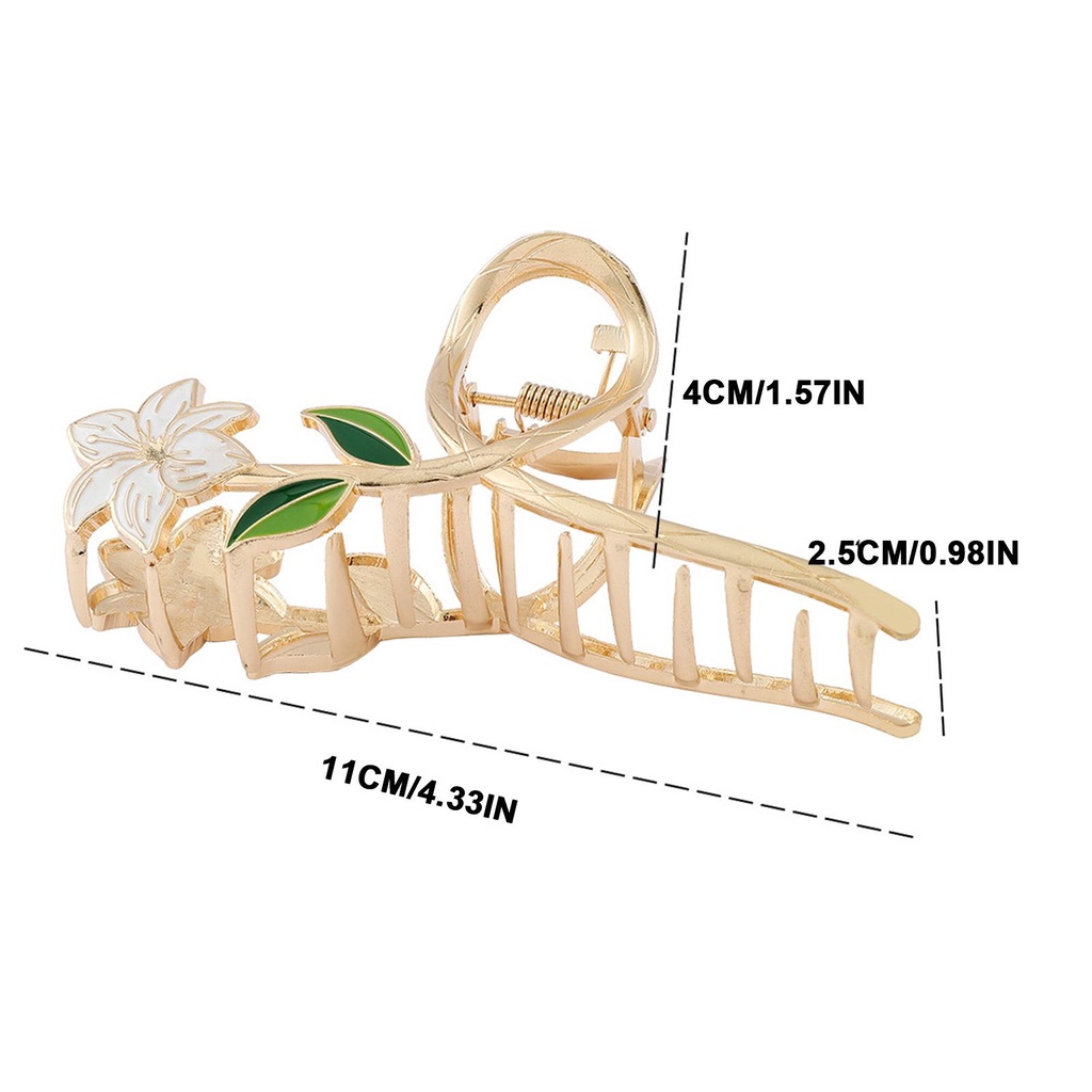 Kẹp Tóc Cá Mập Hình Hoa Lily D8D0
