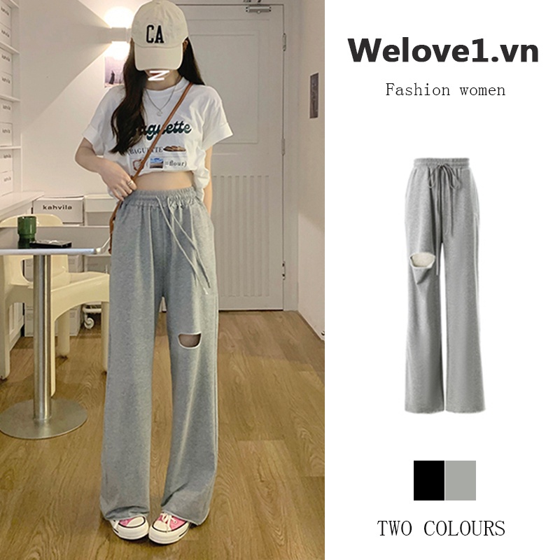 Quần Dài Thể Thao Nữ Ống Rộng Thời Trang Năng Động