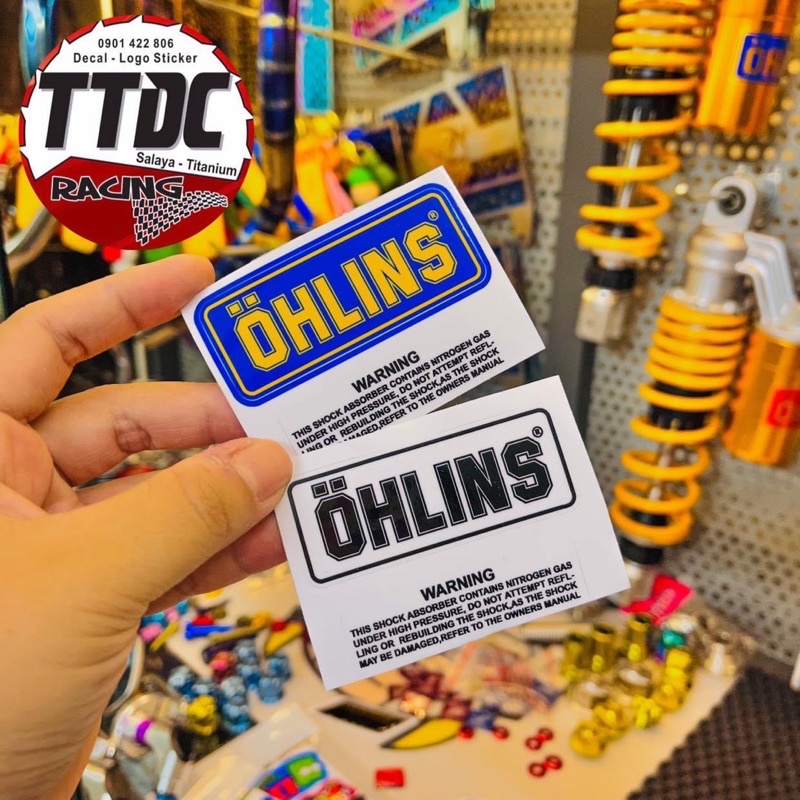 Tem Logo Sticker lẻ Ohlins ✌🇹🇭