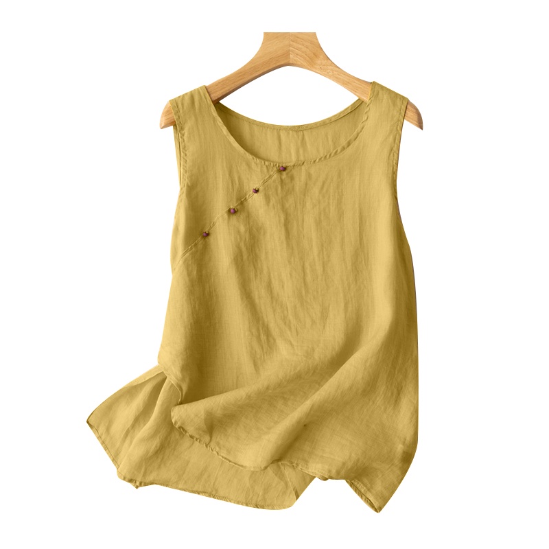 Zanzea Áo Kiểu Nữ Cộc Tay Cổ Tròn Màu Trơn Phong Cách Vintage