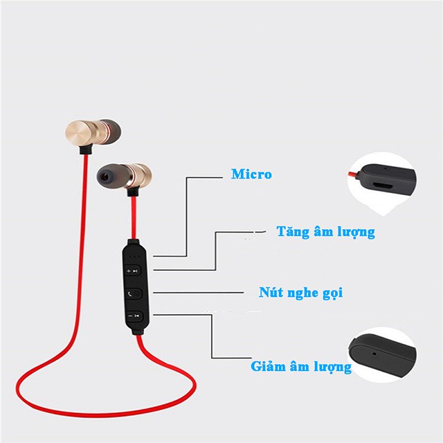 [XẢ KHO 3 NGÀY] Tai nghe bluetooth nhét tai không dây Sport S8 tặng kèm dây sạc 28K -  Âm Thanh Siêu Bass