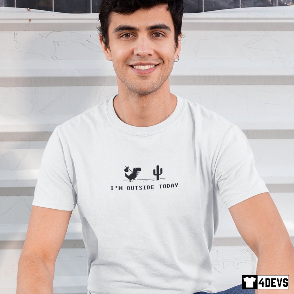Áo thun nam Lập trình viên - I'm Outside Today