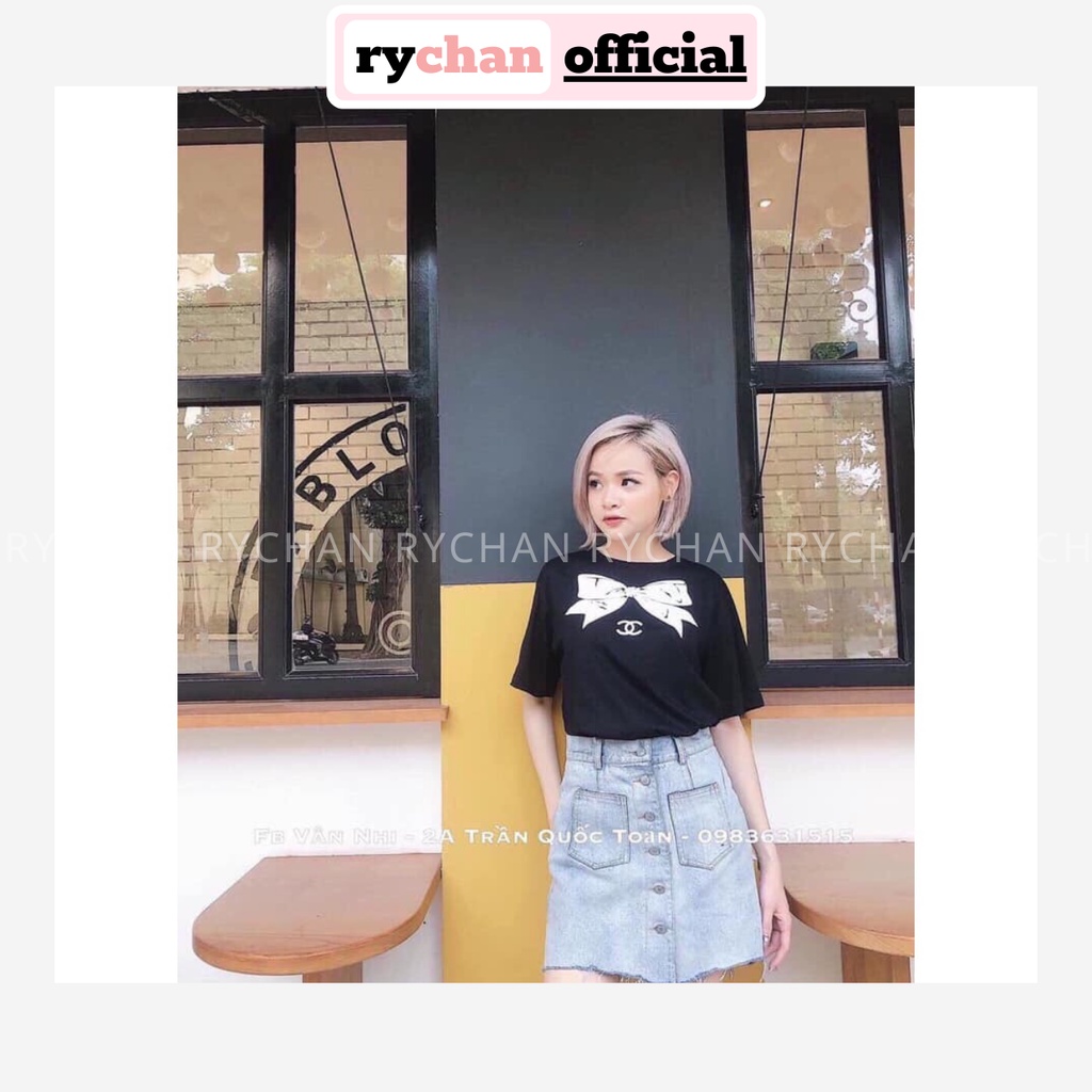 SE855 - Set Áo Thun Pull Nơ Mix Chân Váy Jean Đáng Yêu Set Đồ Đi Chơi Form Đẹp Set Dạo Phố