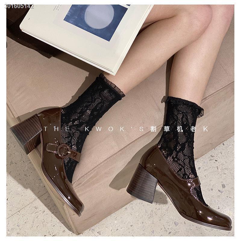 Giày cao gót dày Mary Jane thời trang tiệc tối xuân thu 2021 cổ điển cho nữ