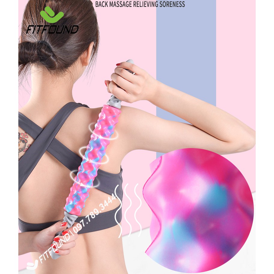 Thanh lăn gai massage mát xa giãn cơ dãn cơ trị liệu thư giãn cơ bắp tập gym yoga - muscle roller stick