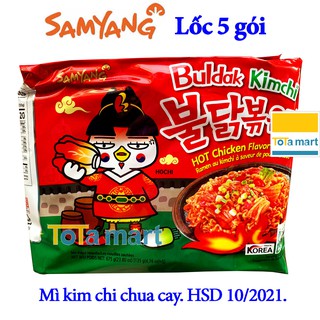Lốc 5 gói Mì SAMYANG Hàn Quốc kim chi chua cay. HSD 10/2021.
