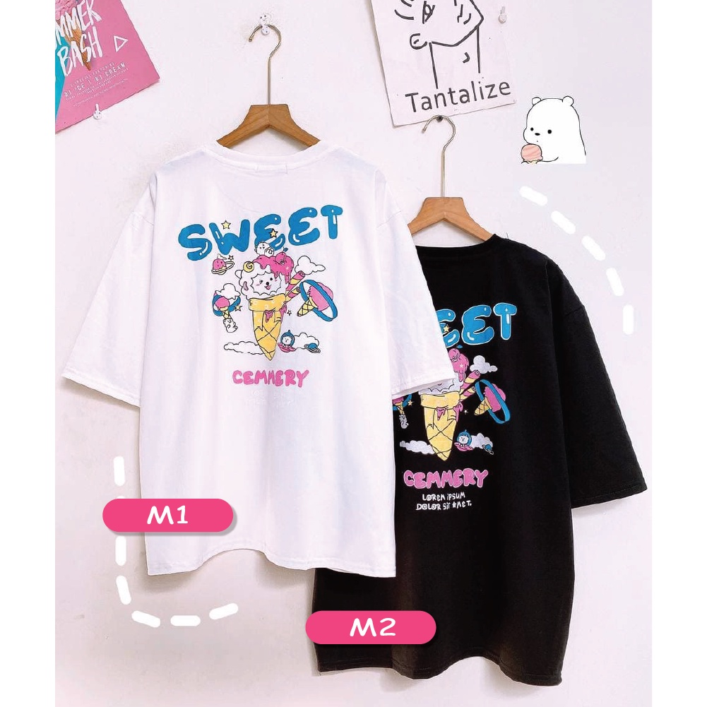 Áo thun Ulzzang tay lỡ chất cotton phom rộng unisex [Nhiều Mẫu LIST24] - Tee Tshirt Kyubi ATTL24