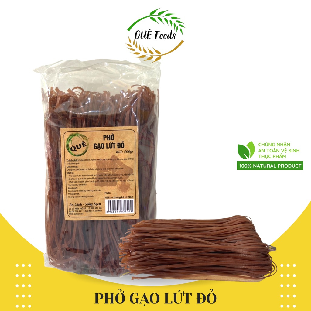 Phở Gạo Lứt QUÊ - phở gạo lứt giảm cân ăn kiêng gói 500gr