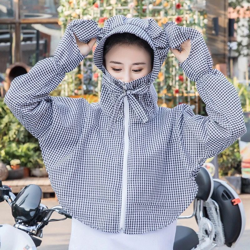 Áo Khoác Ngắn Mỏng Tay Dài Chống Nắng Chống Tia UV Bảo Vệ An Toàn Cho Nữ