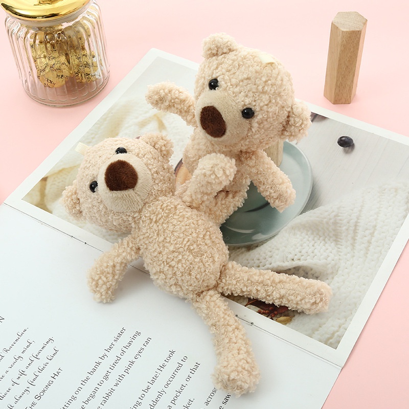 1 búp bê gấu bông màu nâu nhạt siêu mềm mại cho trẻ em