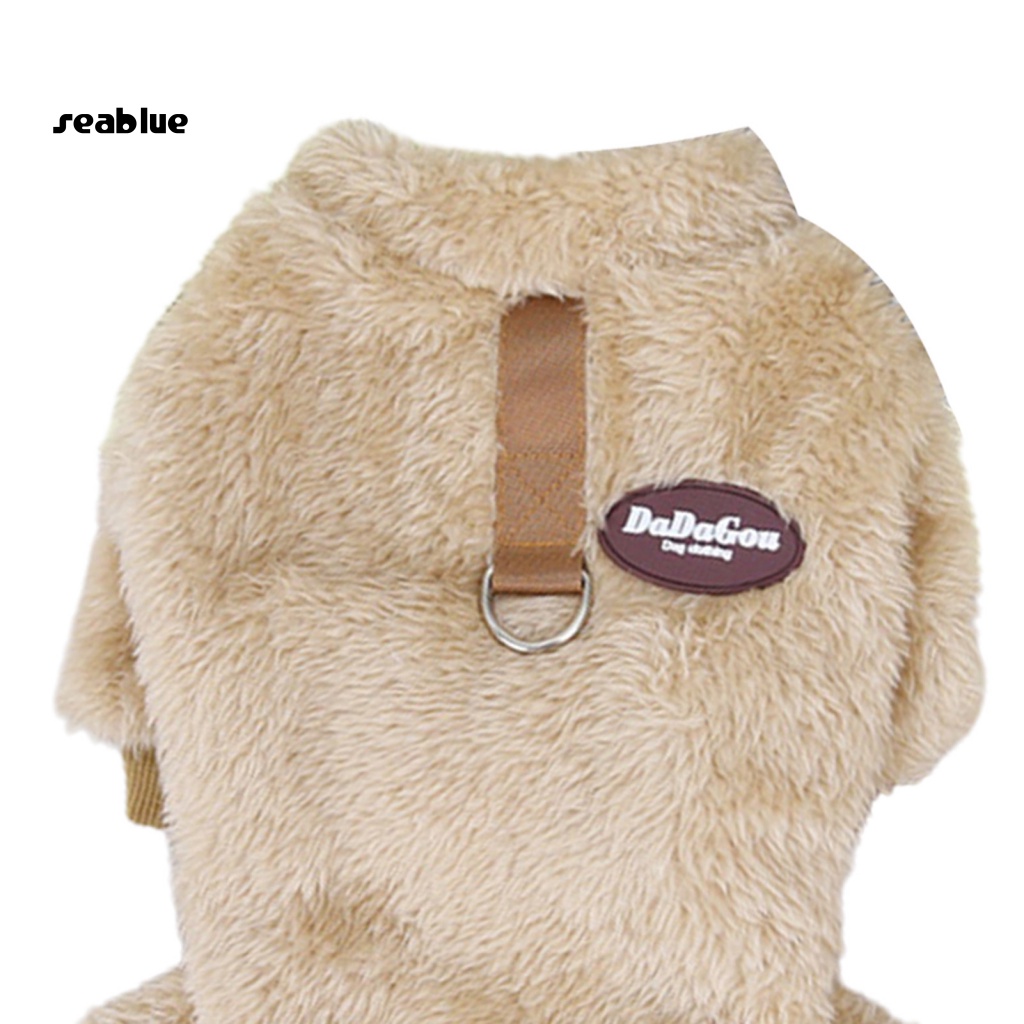 Áo Khoác Lông Xù Màu Trơn Ấm Áp Thời Trang Mùa Thu Cho Cún Cưng