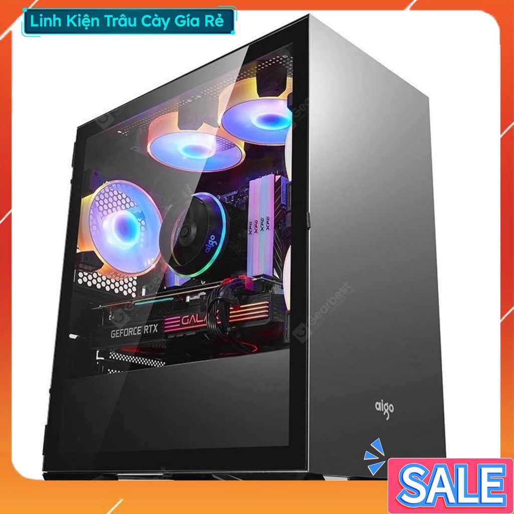 HCM Vỏ case Aigo Yogo M2 M- ATX Màu Trắng đen hồng xám