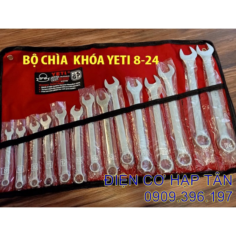 BỘ KHÓA  YETI  14 CHI TIẾT - TỪ 8 ĐẾN 24 LY -USA