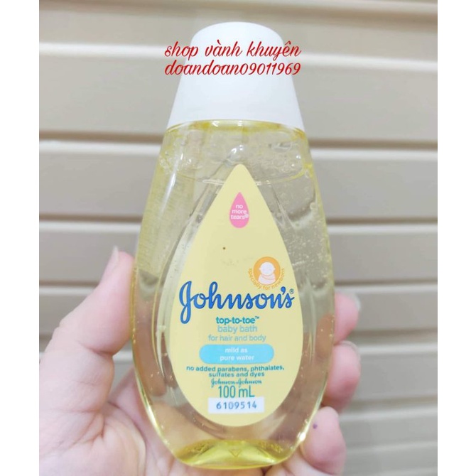 Sữa tắm gội toàn thân Johnson top to toe cho bé 100ml và 500ml