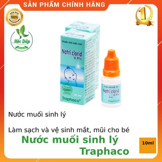 Nước muối sinh lý 👍HÀNG NHÀ THUỐC👍 Natri Clorid Traphaco 👍 làm sạch và vệ sinh mắt, mũi
