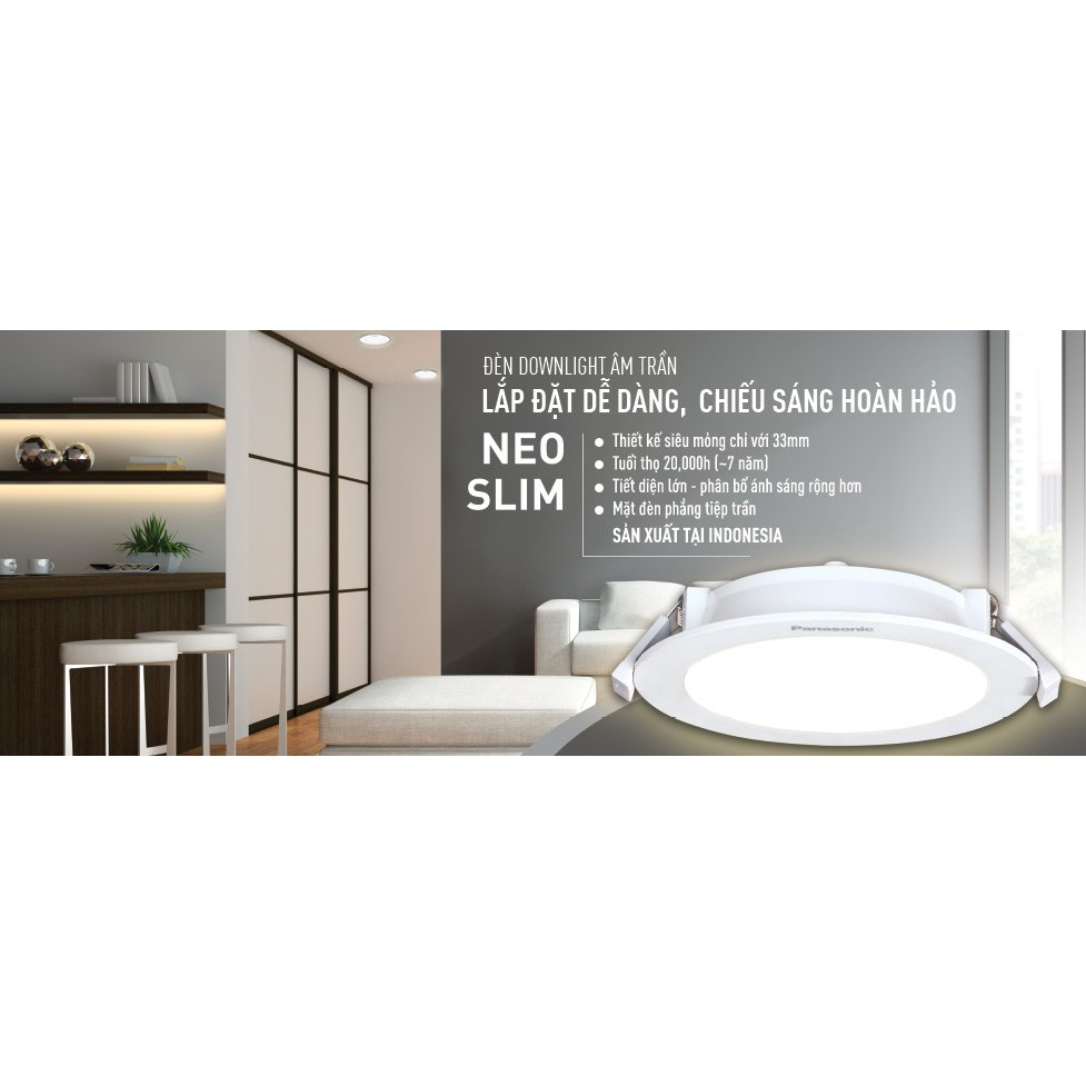 Đèn Downlight âm trần Panasonic Neo Slim - Nhập Khẩu Indonesia - Bảo Hành 24 Tháng