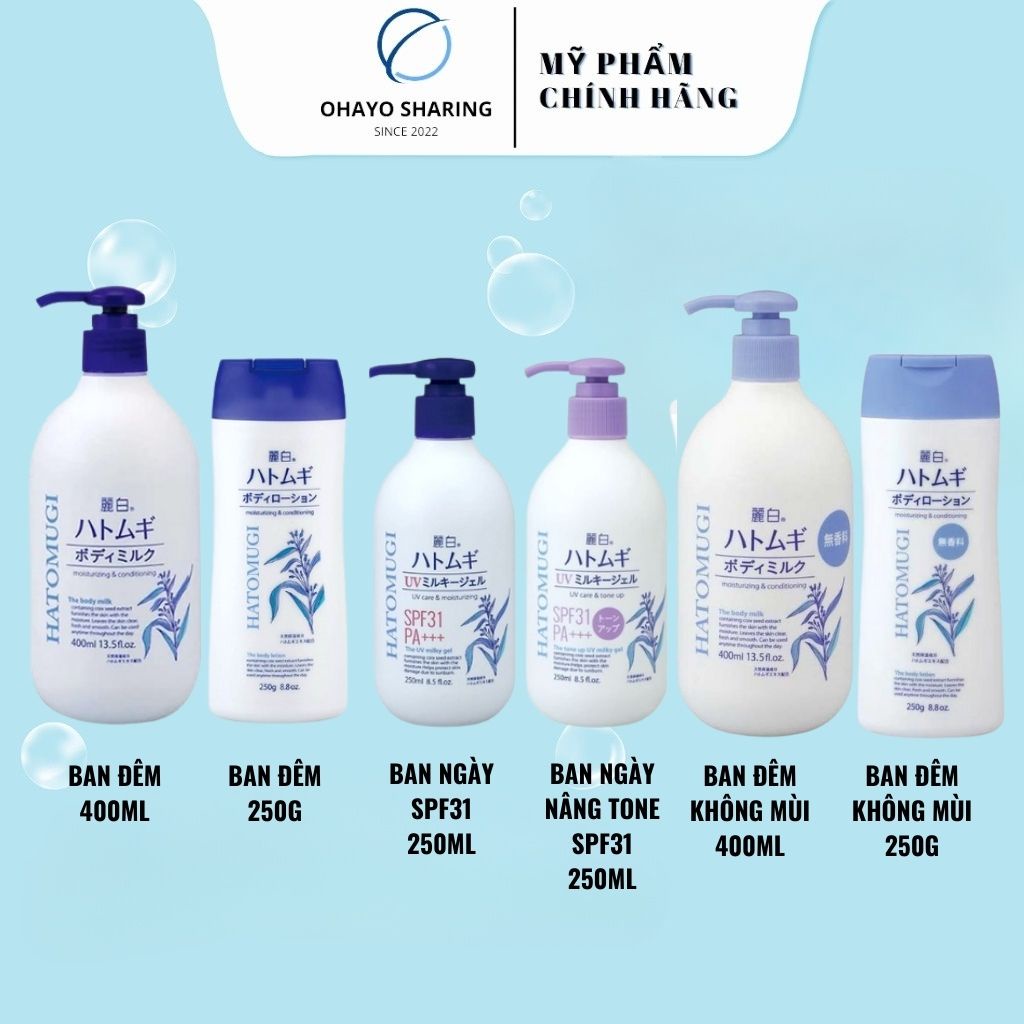 Sữa Dưỡng Thể Nâng Tone Chống Nắng Và Dưỡng Ẩm Da Hatomugi SPF31 PA+++