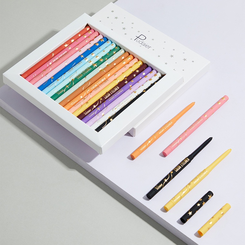 Bút Kẻ Mắt Dạng Lỏng 18 Màu Tùy Chọn Chống Nước Lâu Trôi Tiện Dụng