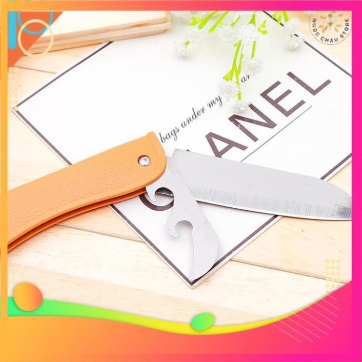 Dao gấp gọt hoa quả lưỡi sắc bén èm dụng cụ mở bia tiện lợi đi du lịch Hiền Trang Store