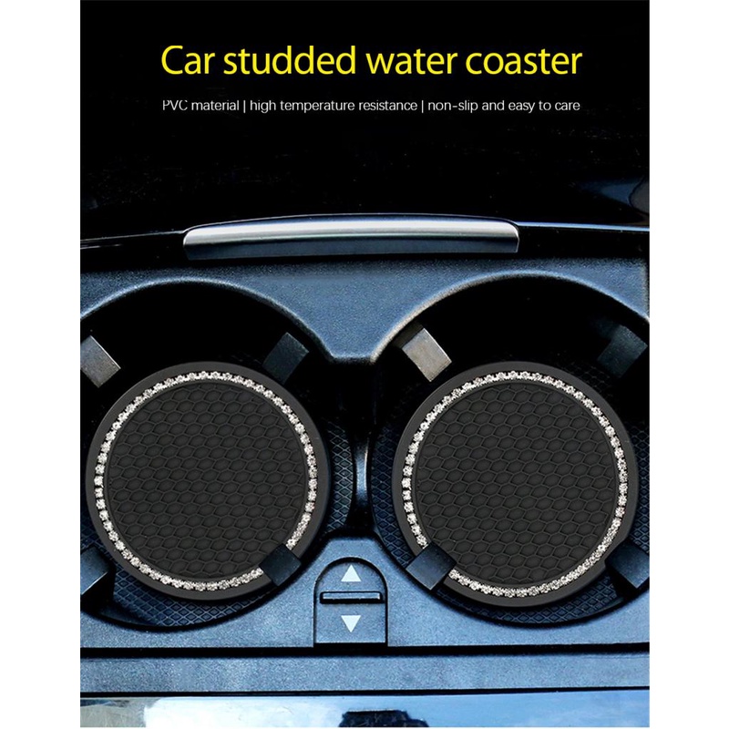 Set 2 Giá Đỡ Bình Nước Bằng Silica Gel Chống Trượt Tiện Dụng Cho Xe Hơi