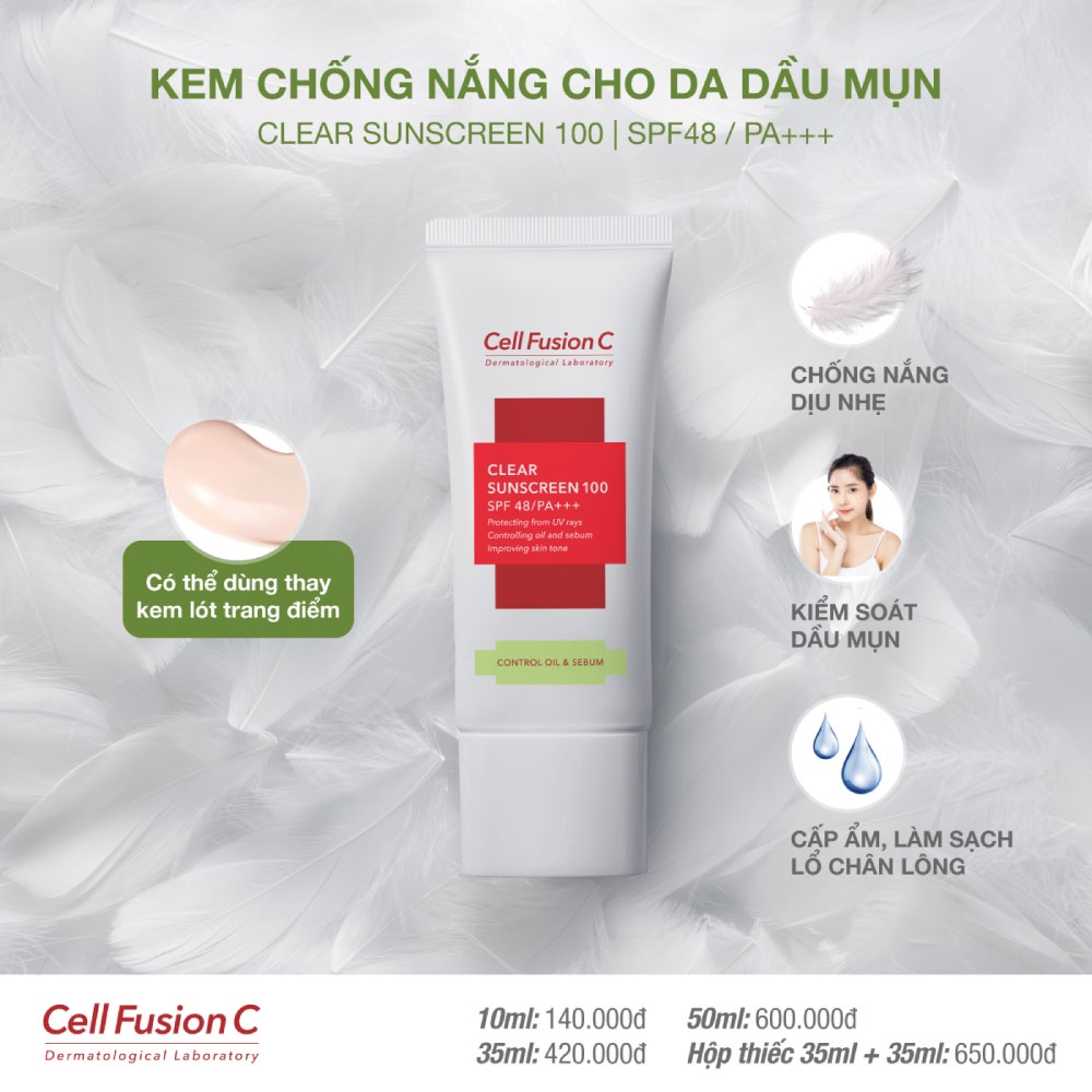 Kem Chống Nắng Cell Fusion C SPF50 PA+++ 50ml. (Chuẩn Hàn) HIỆU QUẢ, AN TOÀN. Dành Cho Mọi Loại Da #Pvy Beauty