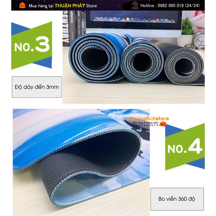 Lót Chuột Cỡ Lớn - Size 30x35cm- Nhiều Mẫu Chọn Lựa - Độ Dày Cao - Bo Viền 360 Độ