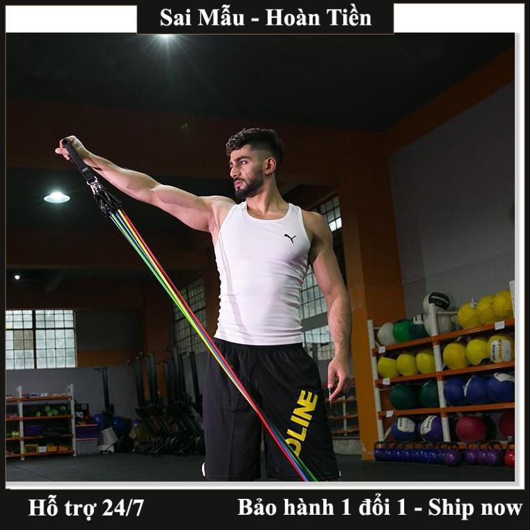 ✔️Dây tập gym tại nhà, dây đàn hồi tập gym, tập gym tại nhà, Bộ 5 Dây Đàn Hồi Tập Thể Hình  - Freeship