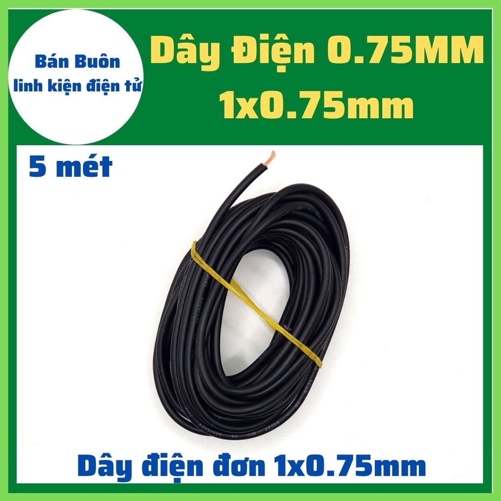 (10 Mét) dây điện 1x0.5mm [Hàng xịn], dây 0.3mm, 0.75.1.0.1.5mm...